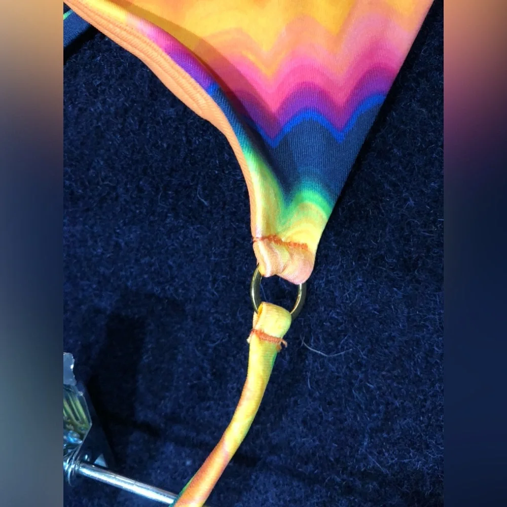 NWT_Pink & Orange Colorful Bikini Set by PacSun_NWT - Picture 9 of 10